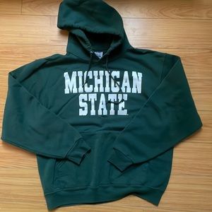 Michigan State green and white hoodie